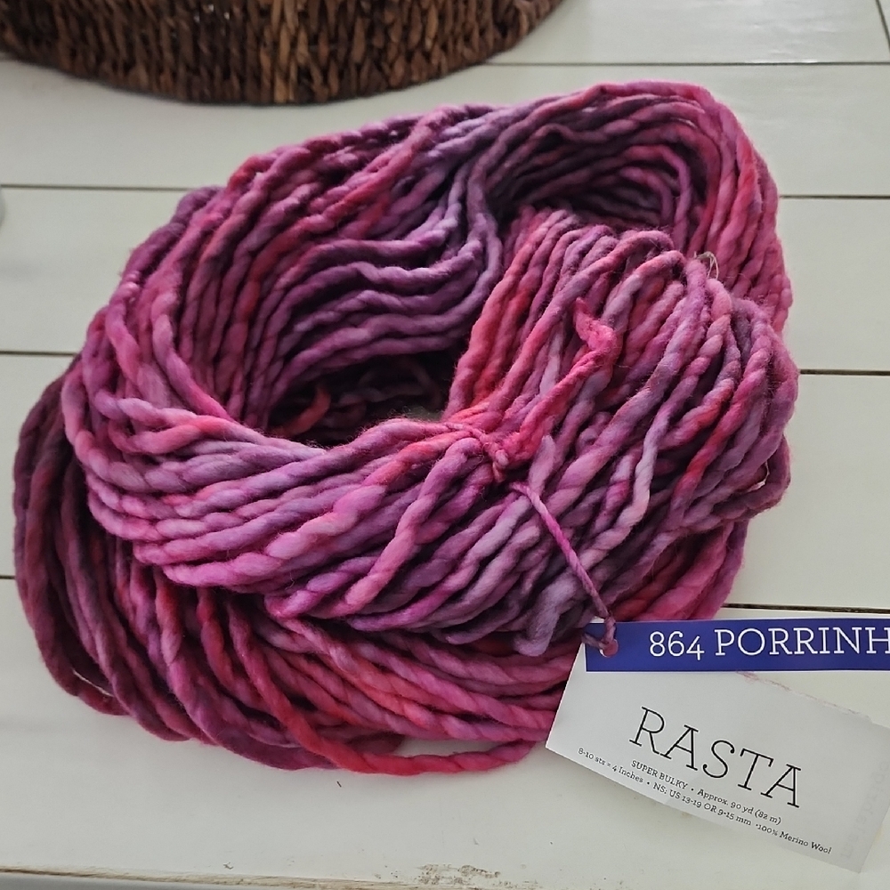 Rasta Pink and Purple Yarn for Crafting